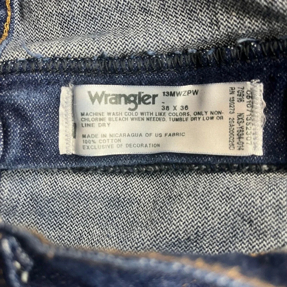 Wrangler cowboy cut Jeans Mens 36x36 Dark Wash Straight Leg Denim 13mwzw